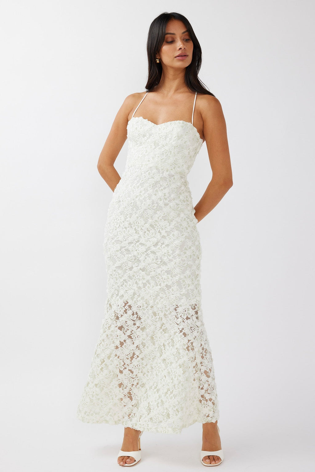 New Beginnings Sweetheart Neckline Lace Dress Mint